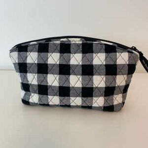 Vera Bradley Checkered Quilted Maekup Pouch